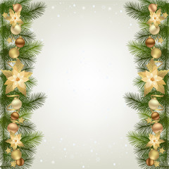 Christmas garlands with fir branches