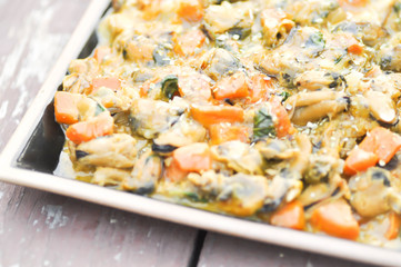 stir-Fried shell with carrot