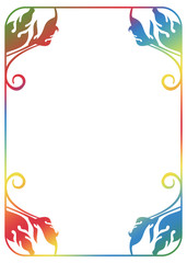 Beautiful raster silhouette frame with gradient filled. 