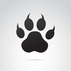 Paw icon on white background. Vector art. © ArtbyInez