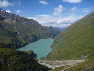 stausee mooserboden dam in austrian alps