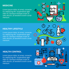 Concept of medicine, healthy style and health control objects