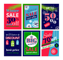 Set of sale banners and advertistment web templates