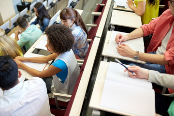 international students at university lecture hall