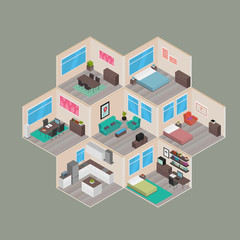 Isometric houses