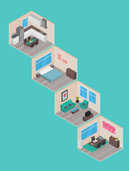 Isometric houses