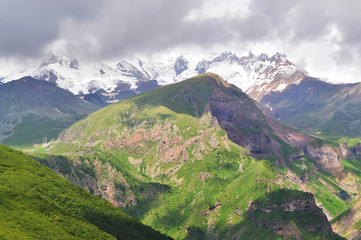 Naklejka na ściany i meble the majestic splendor of the Caucasus mountains