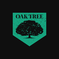 Oak Tree Logo in Dark Background