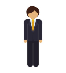 Obraz na płótnie Canvas silhouette man with formal suit vector illustration