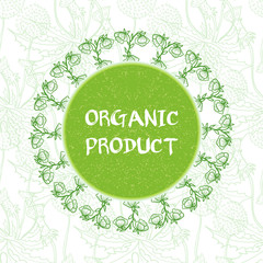 Vector label for natural cosmetic products.