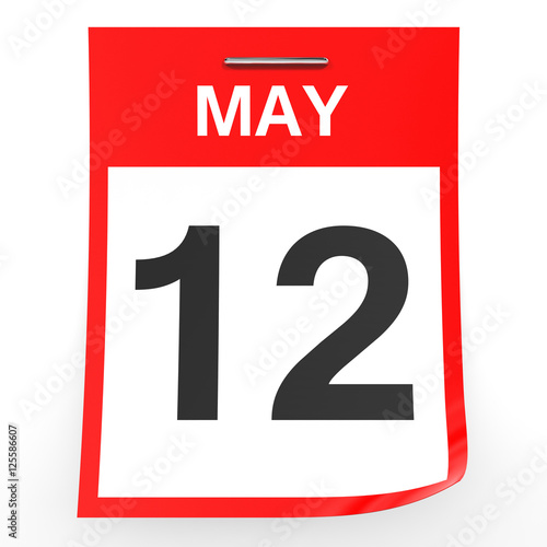 "May 12. Calendar on white background." Stock photo and royaltyfree