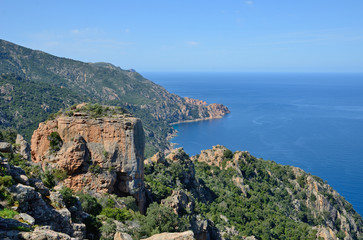 Fototapeta na wymiar Calanques de Piana in Corsica