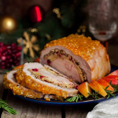 Pork Loin Stuffed with Chicken Breast