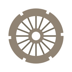 Fototapeta premium light brown silhouette gear wheel vector illustration