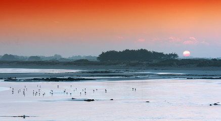 Aurore dans la baie d'Audierne