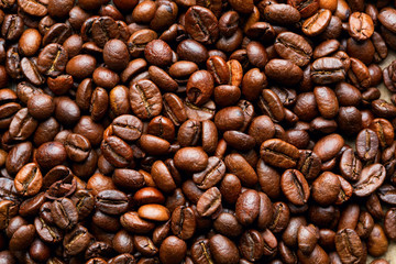 Coffee Beans roasted, can be used as a background