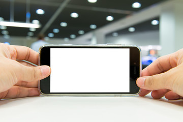 Hand holding smart phone