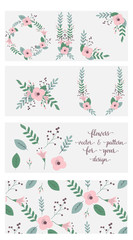 Floral pattern for your design set