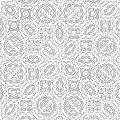 Seamless classic vector silver pattern. Traditional orient ornament
