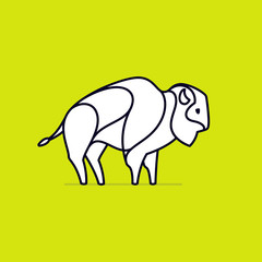 Buffalo, bull, ox vector character.