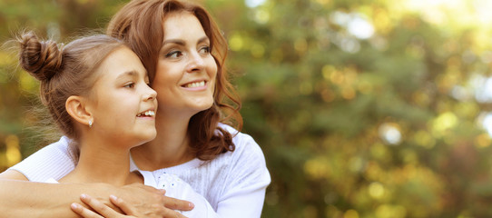 portrait of mother and daughter