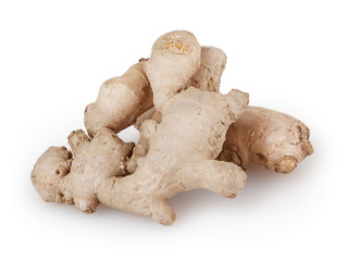 Ginger isolated on white background with clipping path
