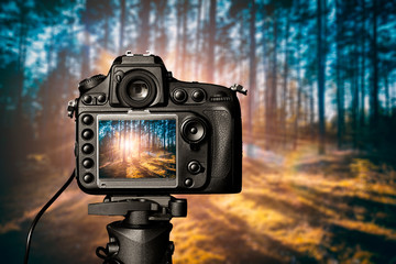 Digital camera concept.