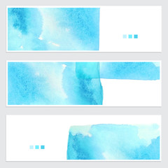 Naklejka premium Set of watercolor backgrounds