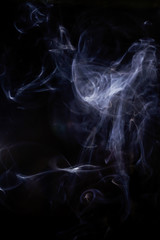 Smoke  on black background.