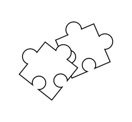 Puzzle icon. Piece part jigsaw abstract idea and object theme. Isolated design. Vector illustration