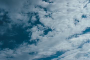 Beautiful nature with white clouds on blue sky background