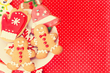 Christmas homemade gingerbread cookies