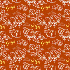 dark seamless sketch ginger