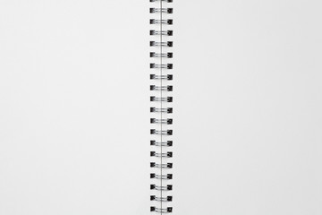 Blank spiral notebook for background