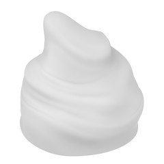 white foam isolated on white