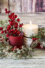 Christmas candle, home decoration