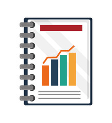 Document icon. Infographic data information business and analiytics theme. Colorful and isolated design. Vector illustration