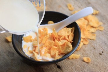 corn flake with milk