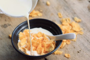 corn flake with milk