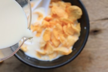 corn flake with milk