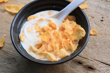 corn flake with milk