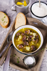 Soup with mushrooms