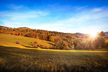 Les montagnes Vosges en automne