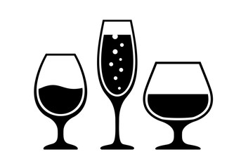 Alcohol cocktail glass icon