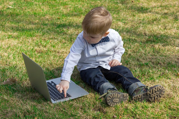 Boy with laptop