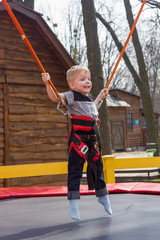Boy on the trampoline