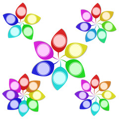 Abstract floral infographic design template