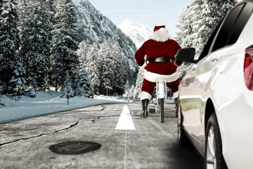 road and santa claus 