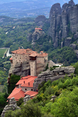 Fototapeta na wymiar Monastery Roussanov, Meteora , Greece