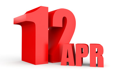 April 12. Text on white background.